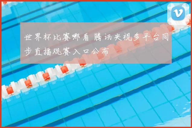 世界杯比赛哪看 腾讯央视多平台同步直播观赛入口公布