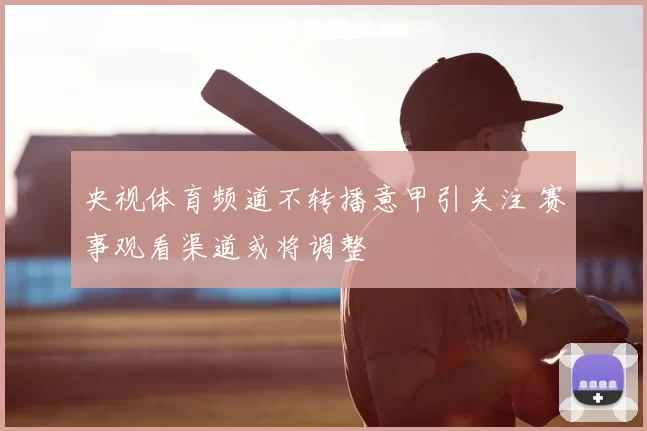 央视体育频道不转播意甲引关注 赛事观看渠道或将调整